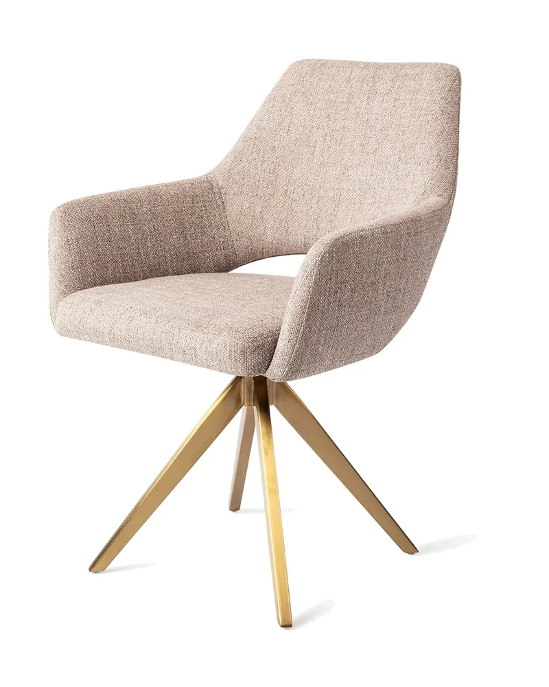 Yanai Esszimmerstuhl von Jesper Home in Biscuit Beach, Turn, Gold, Ansicht 3