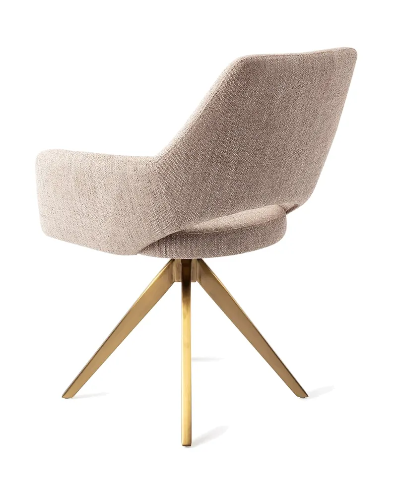 Yanai Esszimmerstuhl von Jesper Home in Biscuit Beach, Turn, Gold, Ansicht 4