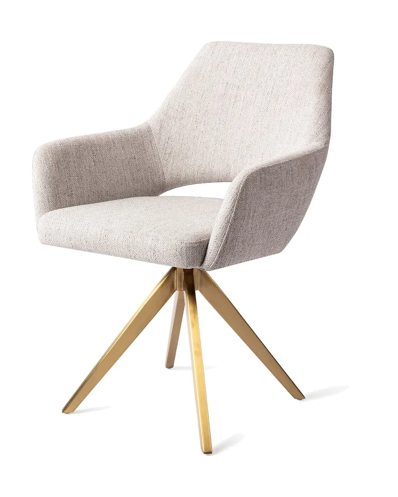 Yanai Esszimmerstuhl von Jesper Home in Pigeon, Turn, Gold, Ansicht 3
