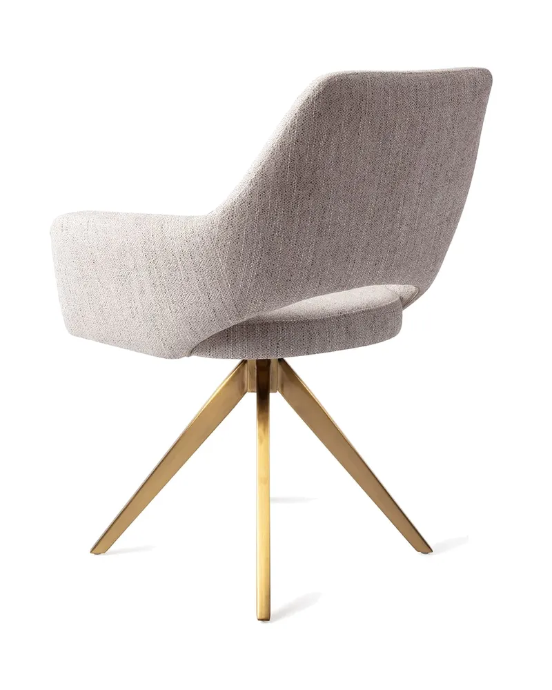 Yanai Esszimmerstuhl von Jesper Home in Pigeon, Turn, Gold, Ansicht 4