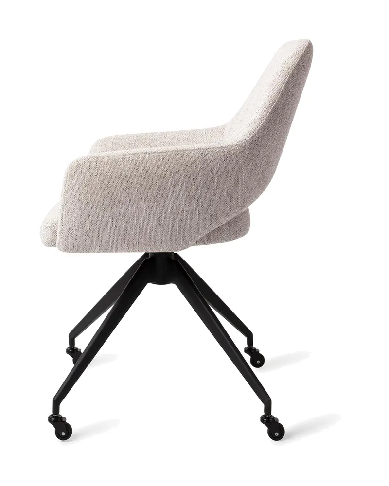 Yanai Esszimmerstuhl von Jesper Home in Pigeon, Glide, Schwarz, Ansicht 2