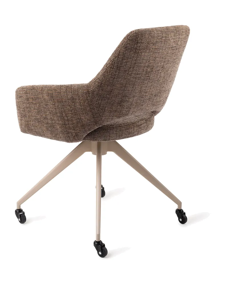 Yanai Esszimmerstuhl von Jesper Home in Checked Chestnut, Glide, Beige, Ansicht 4