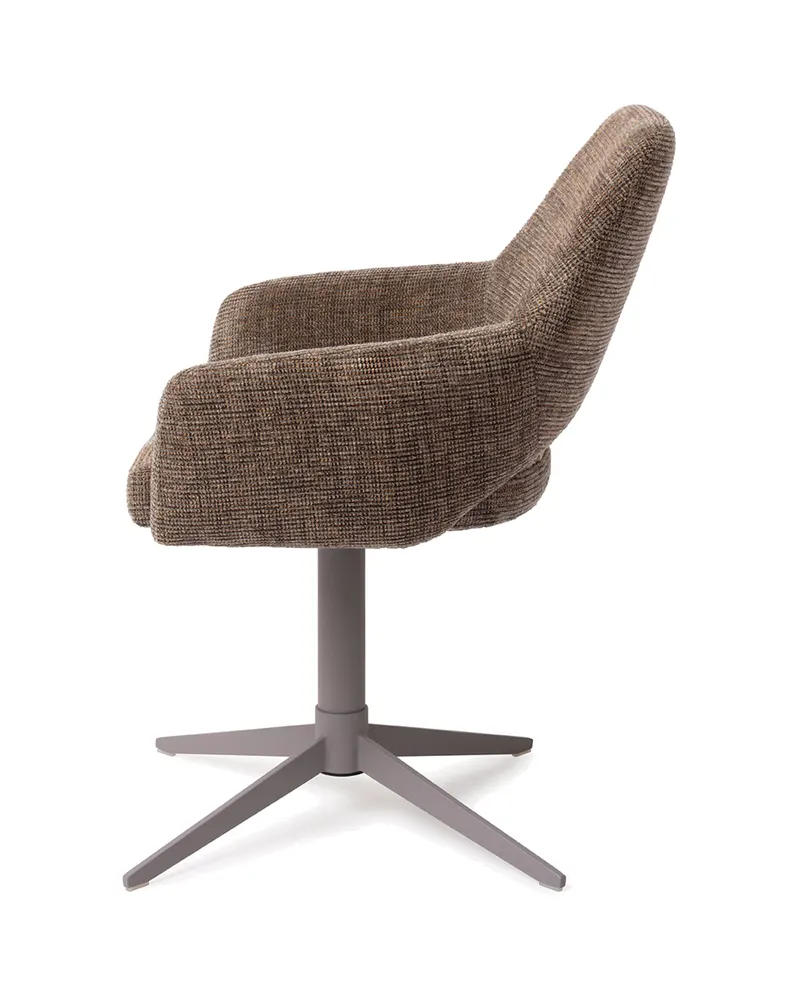 Yanai Esszimmerstuhl von Jesper Home in Checked Chestnut, Quad, Grau, Ansicht 2
