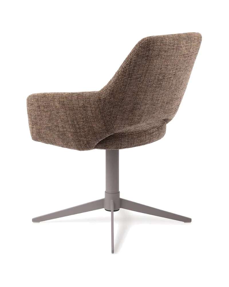 Yanai Esszimmerstuhl von Jesper Home in Checked Chestnut, Quad, Grau, Ansicht 4