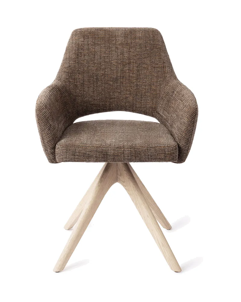 Yanai Esszimmerstuhl von Jesper Home in Checked Chestnut, Revolve Oak, Gebleicht, Ansicht 1