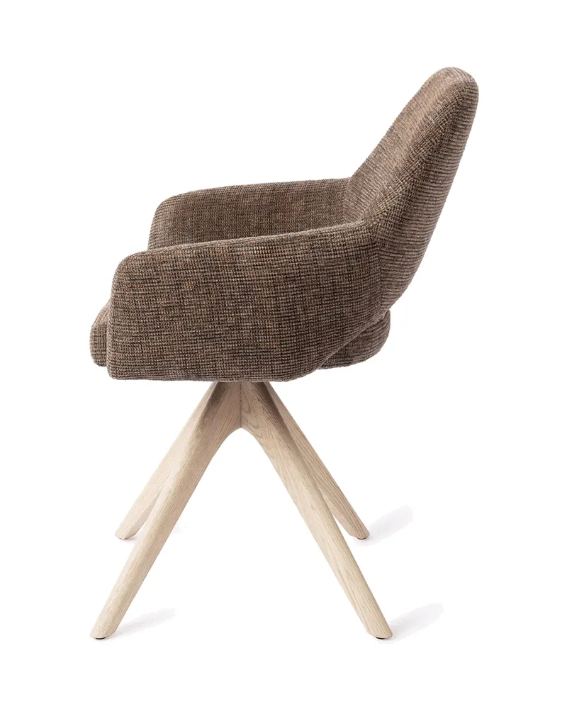 Yanai Esszimmerstuhl von Jesper Home in Checked Chestnut, Revolve Oak, Gebleicht, Ansicht 2