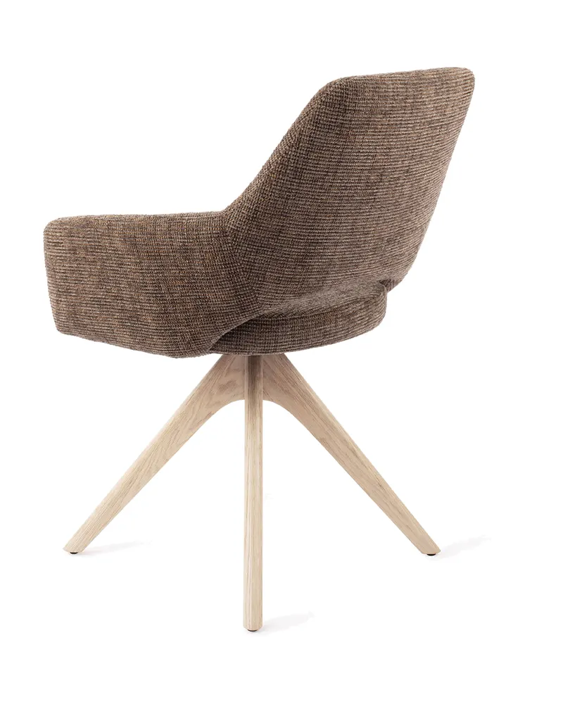 Yanai Esszimmerstuhl von Jesper Home in Checked Chestnut, Revolve Oak, Gebleicht, Ansicht 4