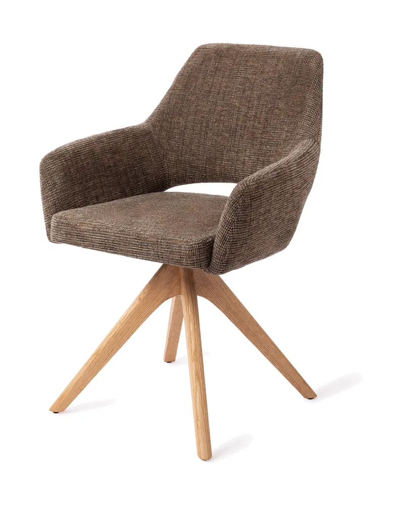 Yanai Esszimmerstuhl von Jesper Home in Checked Chestnut, Revolve Oak, Natur, Ansicht 3