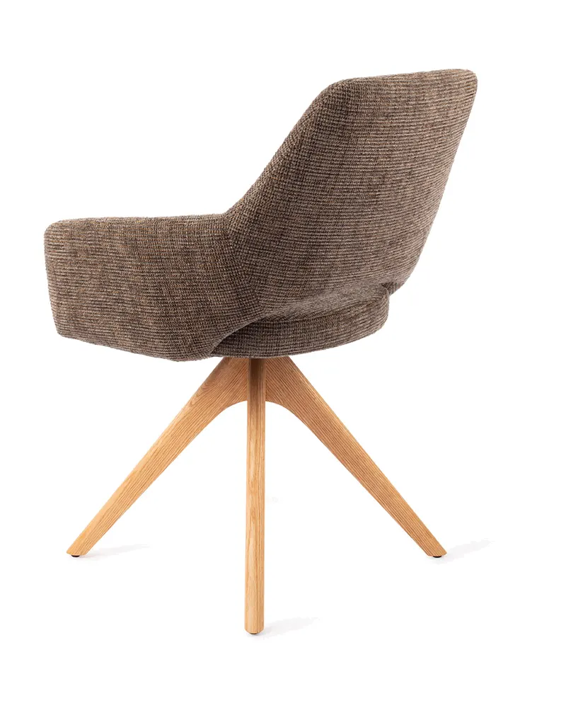 Yanai Esszimmerstuhl von Jesper Home in Checked Chestnut, Revolve Oak, Natur, Ansicht 4