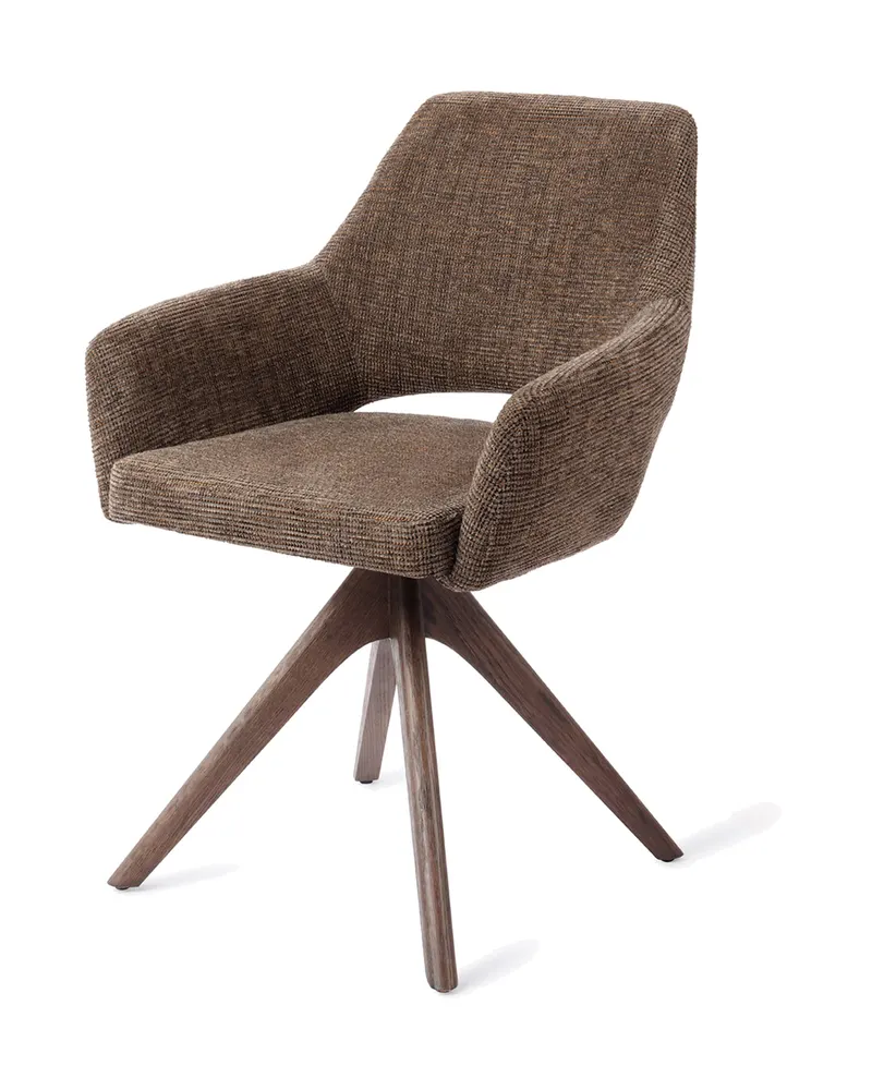 Yanai Esszimmerstuhl von Jesper Home in Checked Chestnut, Revolve Oak, Walnuss, Ansicht 3