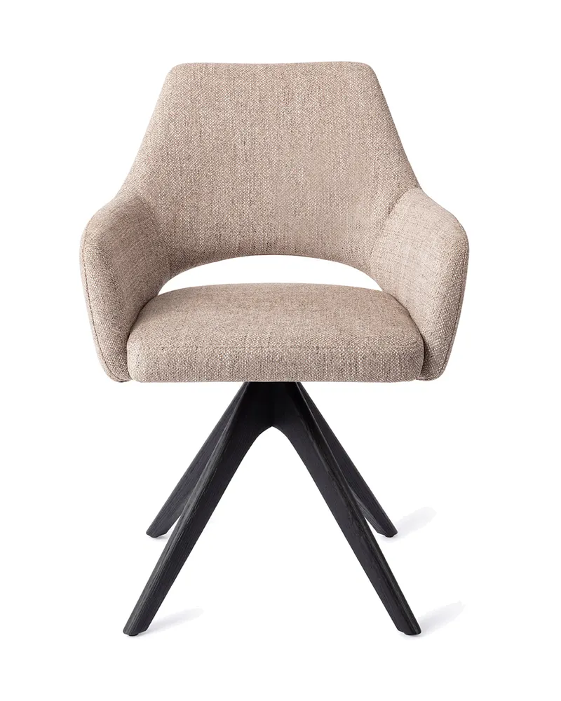 Yanai Esszimmerstuhl von Jesper Home in Biscuit Beach, Revolve Oak, Schwarz, Ansicht 1