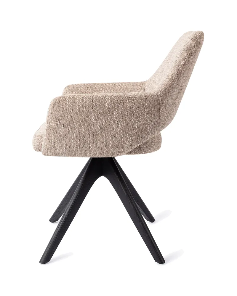 Yanai Esszimmerstuhl von Jesper Home in Biscuit Beach, Revolve Oak, Schwarz, Ansicht 2