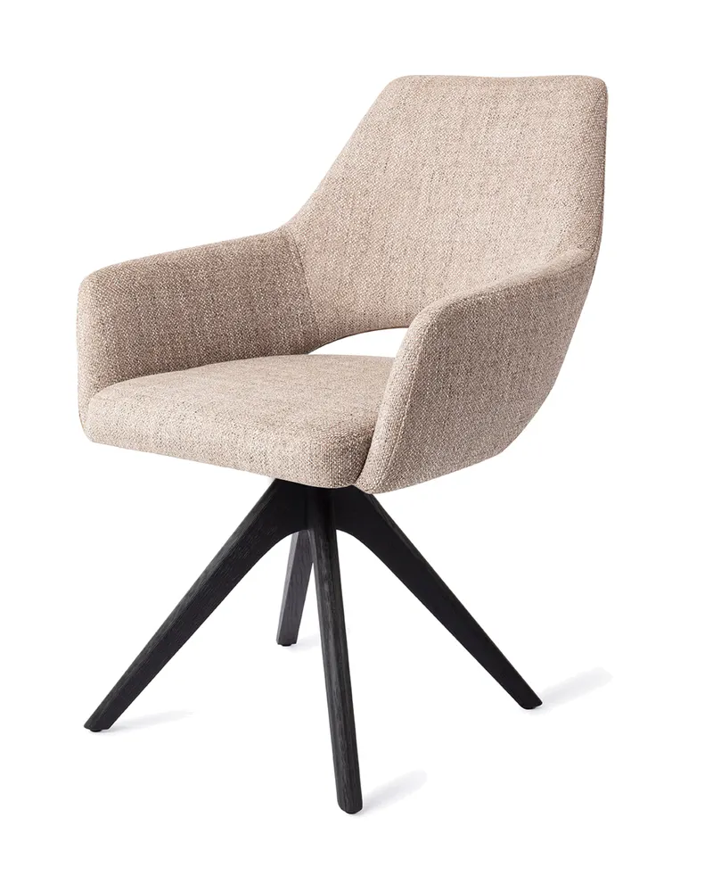 Yanai Esszimmerstuhl von Jesper Home in Biscuit Beach, Revolve Oak, Schwarz, Ansicht 3