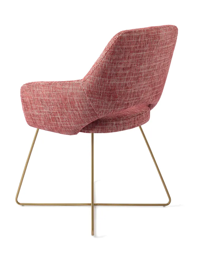 Yanai Esszimmerstuhl von Jesper Home in Berry Bars, Cross, Gold, Ansicht 4