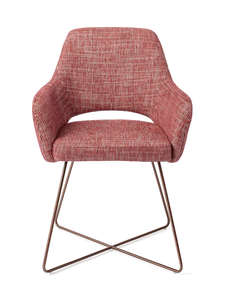 Yanai Esszimmerstuhl von Jesper Home in Berry Bars, Cross, Roségold, Ansicht 1