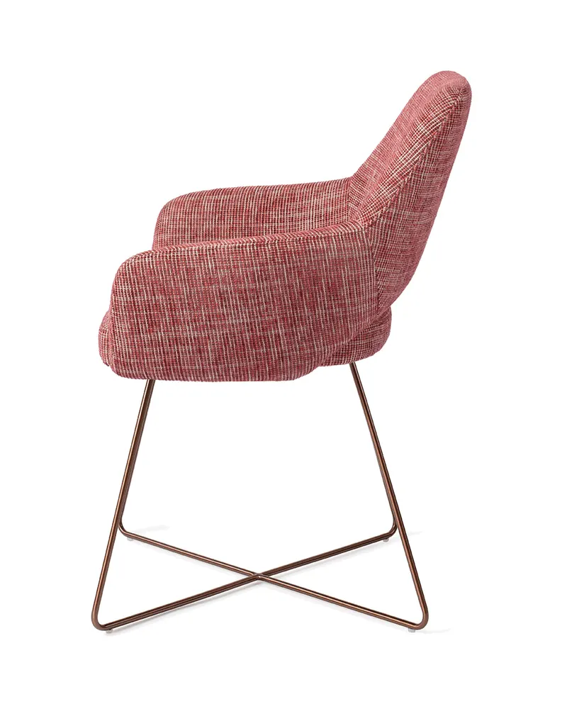 Yanai Esszimmerstuhl von Jesper Home in Berry Bars, Cross, Roségold, Ansicht 2