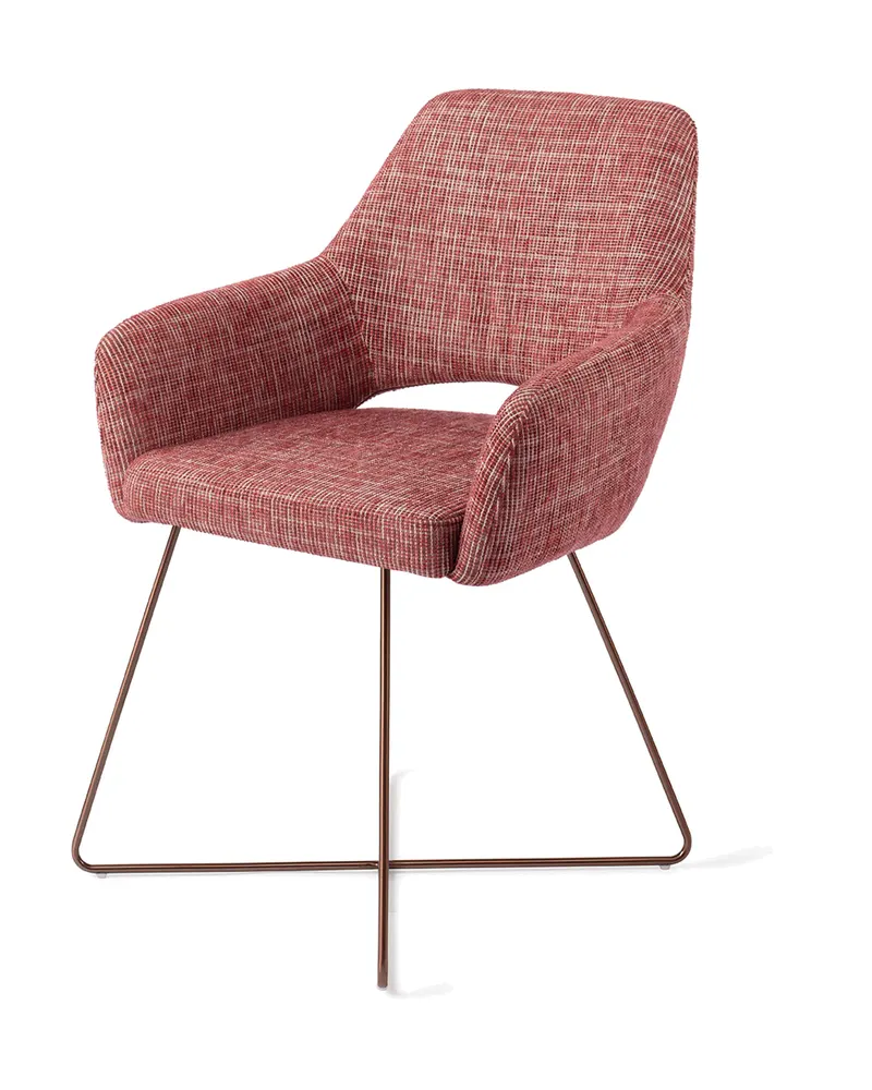 Yanai Esszimmerstuhl von Jesper Home in Berry Bars, Cross, Roségold, Ansicht 3