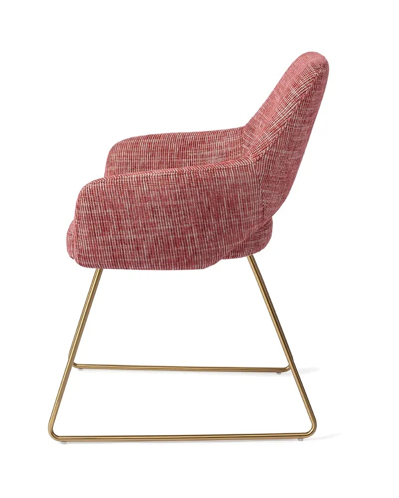 Yanai Esszimmerstuhl von Jesper Home in Berry Bars, Slide, Gold, Ansicht 2