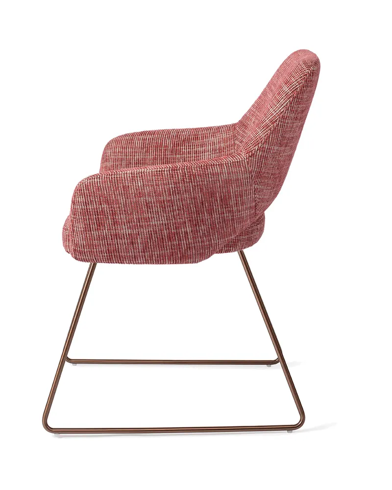 Yanai Esszimmerstuhl von Jesper Home in Berry Bars, Slide, Roségold, Ansicht 2