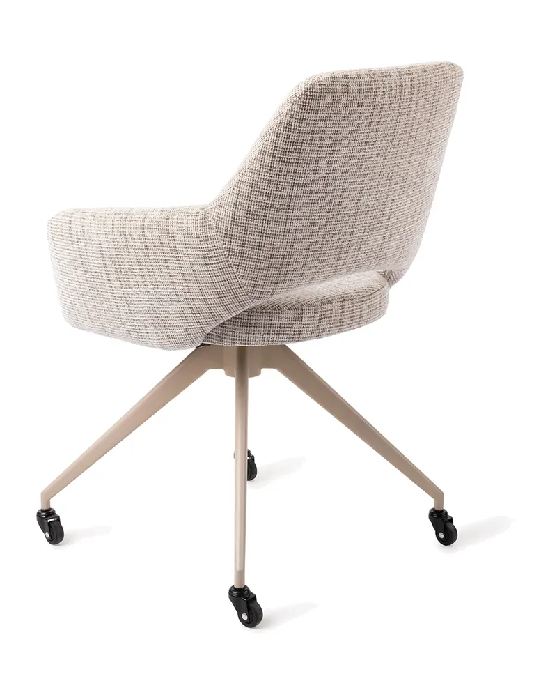 Yanai Esszimmerstuhl von Jesper Home in Caramel Grid, Glide, Beige, Ansicht 4