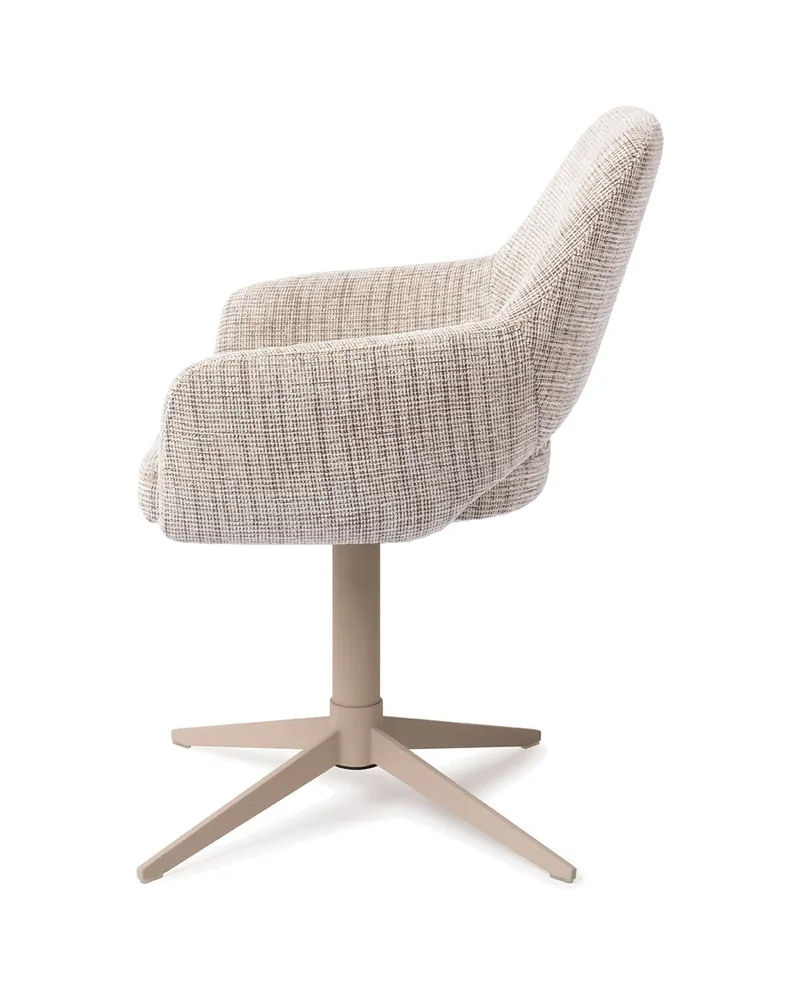 Yanai Esszimmerstuhl von Jesper Home in Caramel Grid, Quad, Beige, Ansicht 2