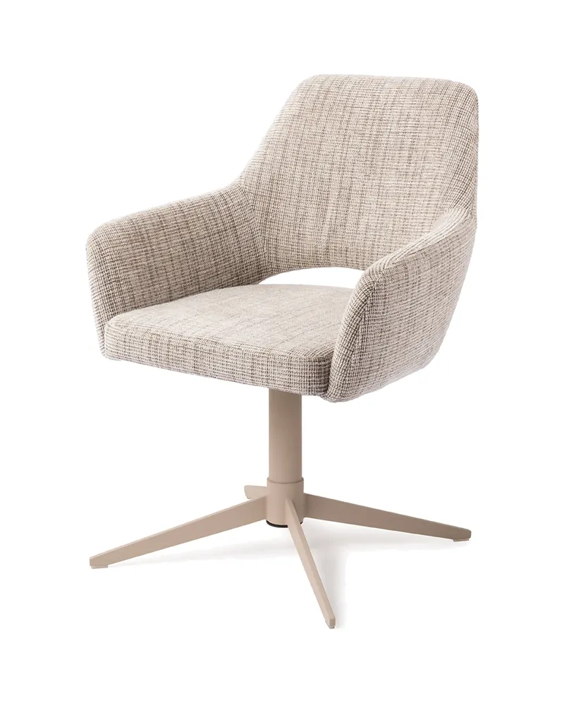 Yanai Esszimmerstuhl von Jesper Home in Caramel Grid, Quad, Beige, Ansicht 3
