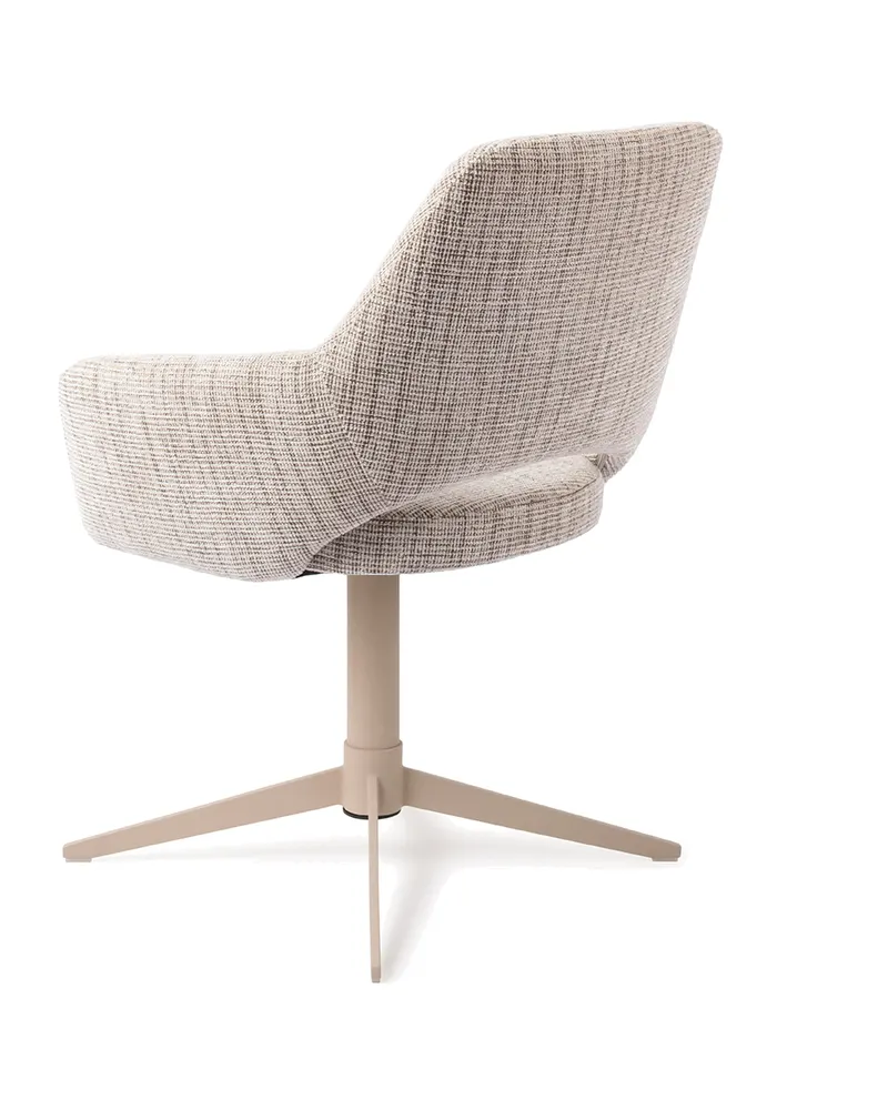 Yanai Esszimmerstuhl von Jesper Home in Caramel Grid, Quad, Beige, Ansicht 4