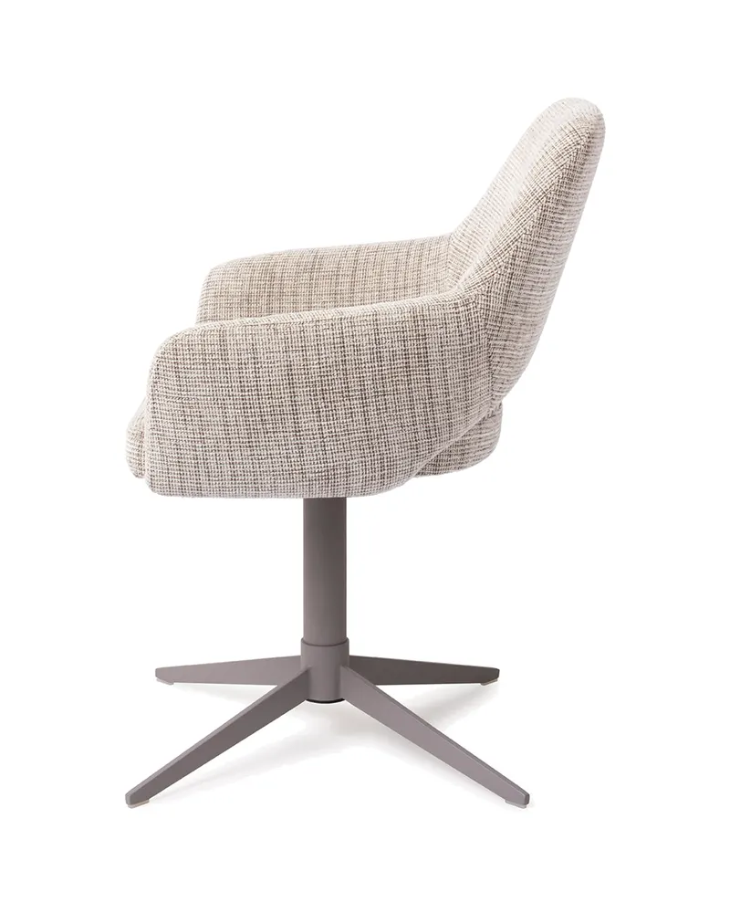 Yanai Esszimmerstuhl von Jesper Home in Caramel Grid, Quad, Grau, Ansicht 2