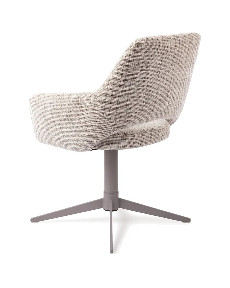 Yanai Esszimmerstuhl von Jesper Home in Caramel Grid, Quad, Grau, Ansicht 4