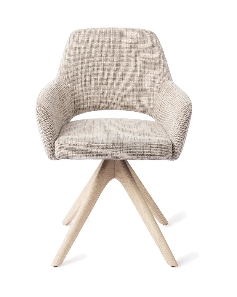 Yanai Esszimmerstuhl von Jesper Home in Caramel Grid, Revolve Oak, Gebleicht, Ansicht 1