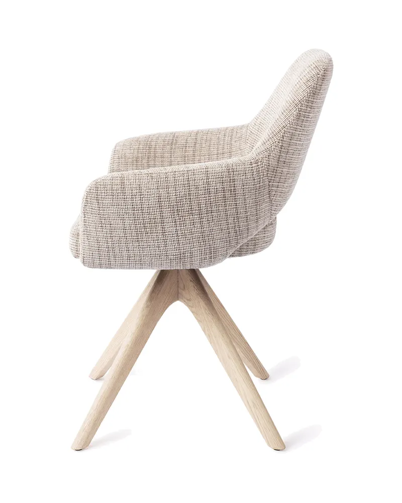 Yanai Esszimmerstuhl von Jesper Home in Caramel Grid, Revolve Oak, Gebleicht, Ansicht 2