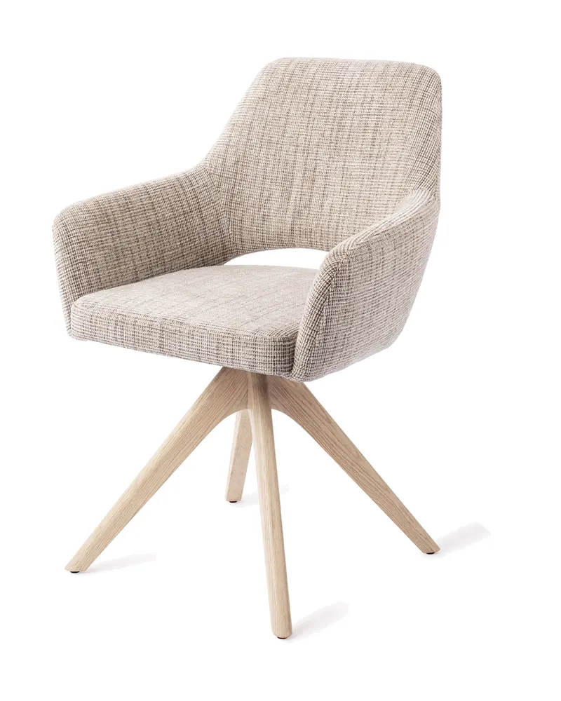 Yanai Esszimmerstuhl von Jesper Home in Caramel Grid, Revolve Oak, Gebleicht, Ansicht 3