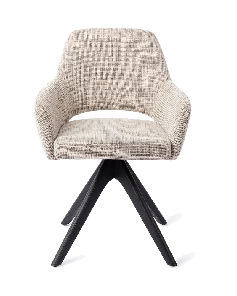 Yanai Esszimmerstuhl von Jesper Home in Caramel Grid, Revolve Oak, Schwarz, Ansicht 1
