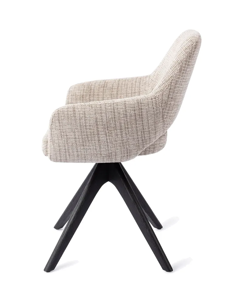 Yanai Esszimmerstuhl von Jesper Home in Caramel Grid, Revolve Oak, Schwarz, Ansicht 2