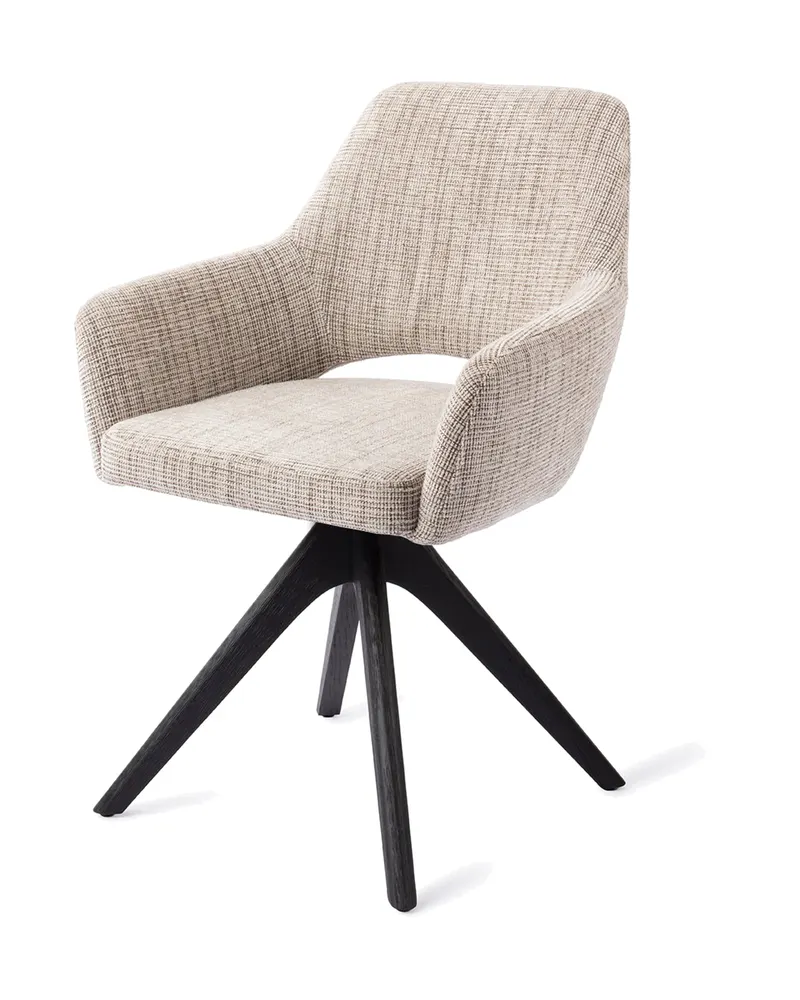 Yanai Esszimmerstuhl von Jesper Home in Caramel Grid, Revolve Oak, Schwarz, Ansicht 3