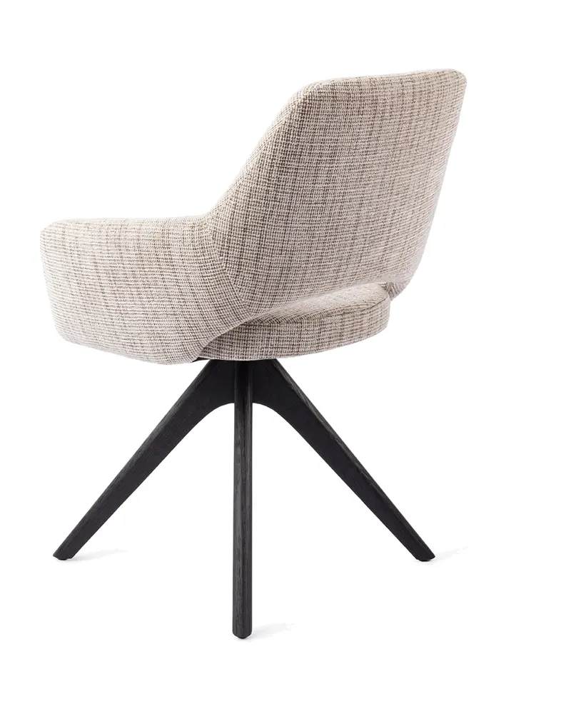 Yanai Esszimmerstuhl von Jesper Home in Caramel Grid, Revolve Oak, Schwarz, Ansicht 4