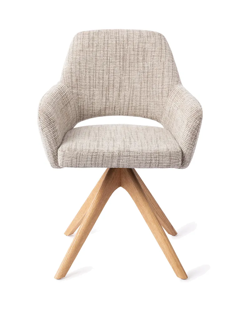 Yanai Esszimmerstuhl von Jesper Home in Caramel Grid, Revolve Oak, Natur, Ansicht 1