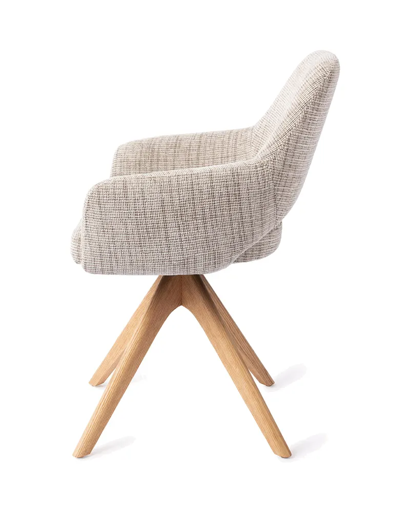Yanai Esszimmerstuhl von Jesper Home in Caramel Grid, Revolve Oak, Natur, Ansicht 2
