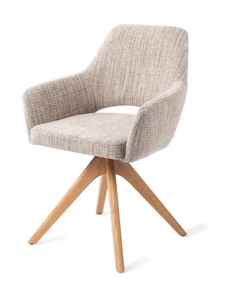 Yanai Esszimmerstuhl von Jesper Home in Caramel Grid, Revolve Oak, Natur, Ansicht 3