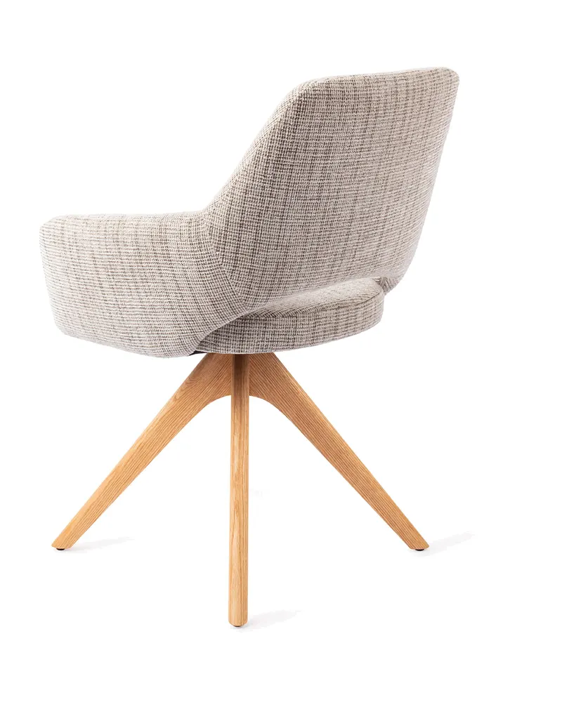 Yanai Esszimmerstuhl von Jesper Home in Caramel Grid, Revolve Oak, Natur, Ansicht 4