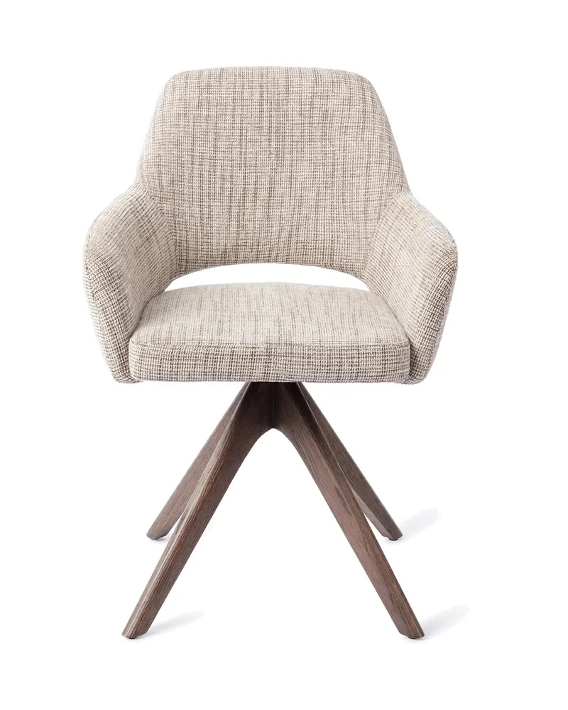 Yanai Esszimmerstuhl von Jesper Home in Caramel Grid, Revolve Oak, Walnuss, Ansicht 1