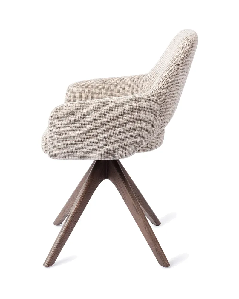 Yanai Esszimmerstuhl von Jesper Home in Caramel Grid, Revolve Oak, Walnuss, Ansicht 2