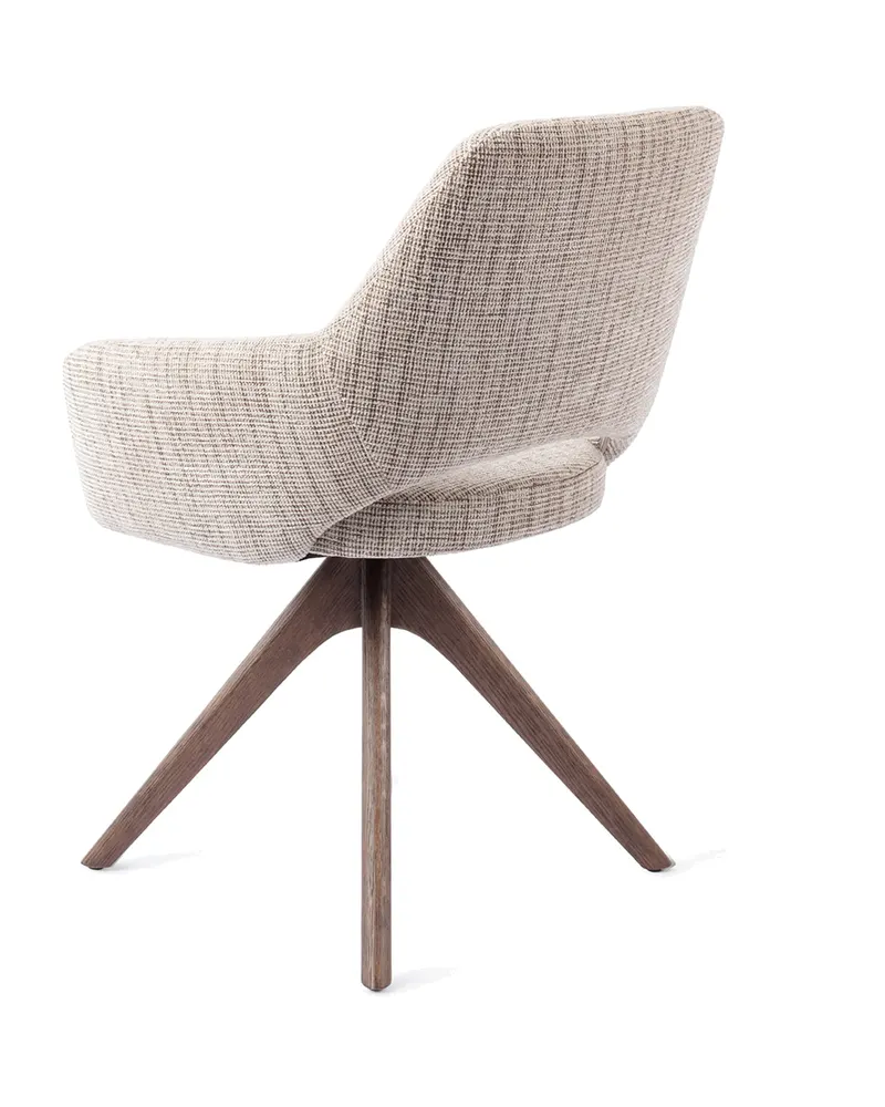 Yanai Esszimmerstuhl von Jesper Home in Caramel Grid, Revolve Oak, Walnuss, Ansicht 4