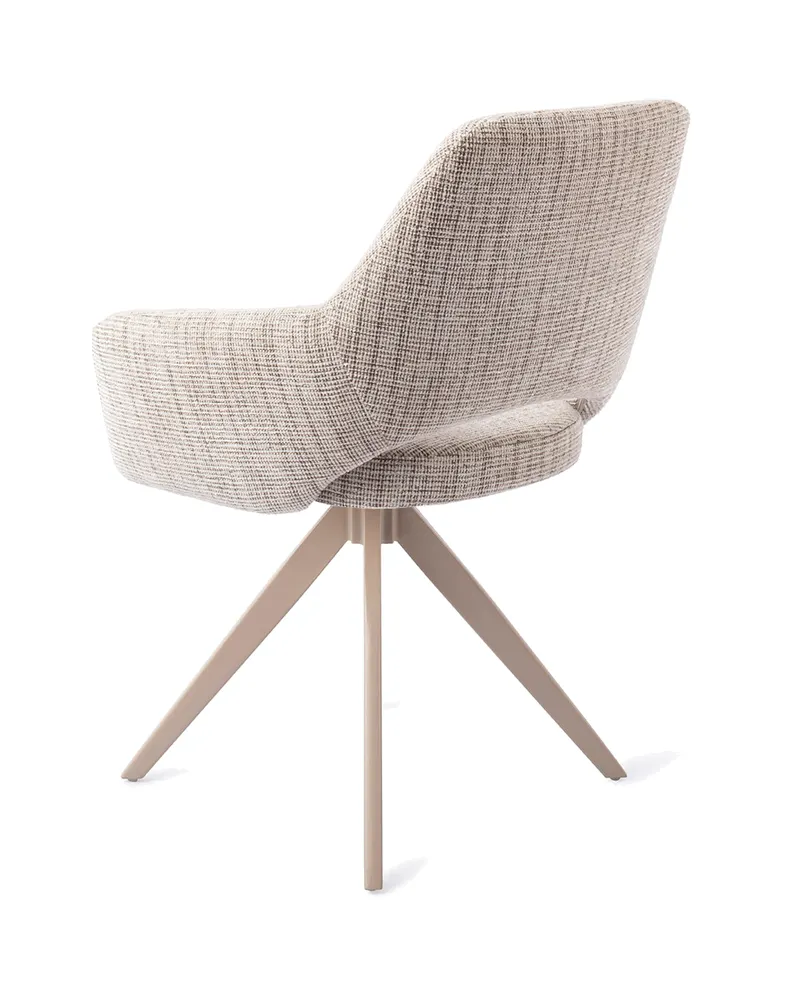 Yanai Esszimmerstuhl von Jesper Home in Caramel Grid, Turn, Beige, Ansicht 4