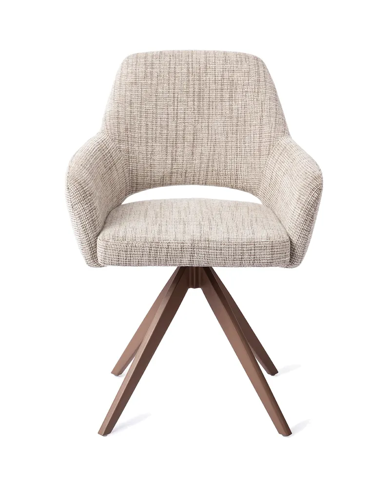 Yanai Esszimmerstuhl von Jesper Home in Caramel Grid, Turn, Braun, Ansicht 1
