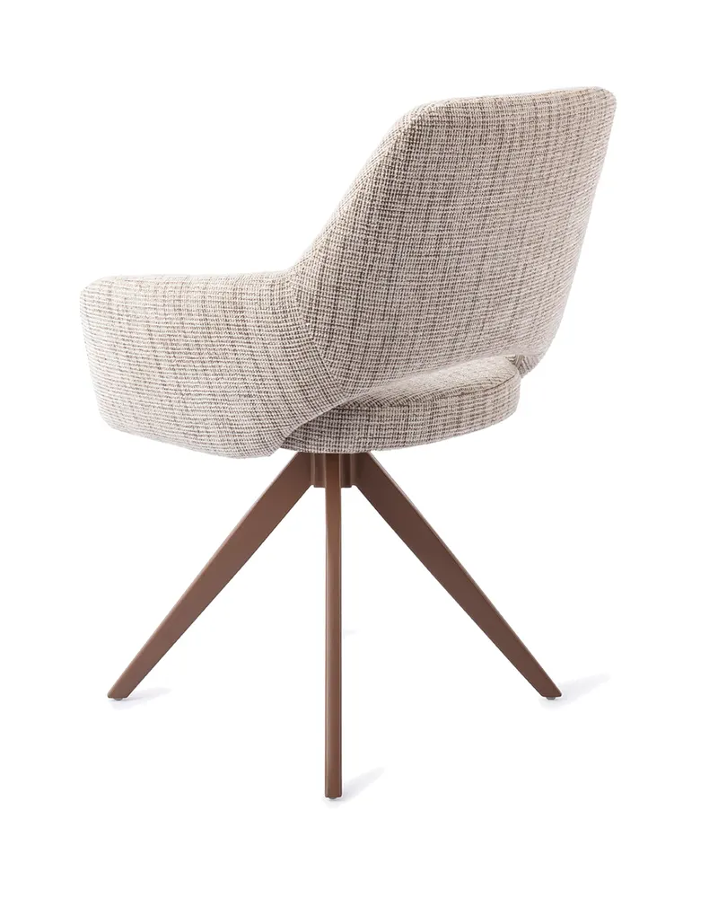 Yanai Esszimmerstuhl von Jesper Home in Caramel Grid, Turn, Braun, Ansicht 4