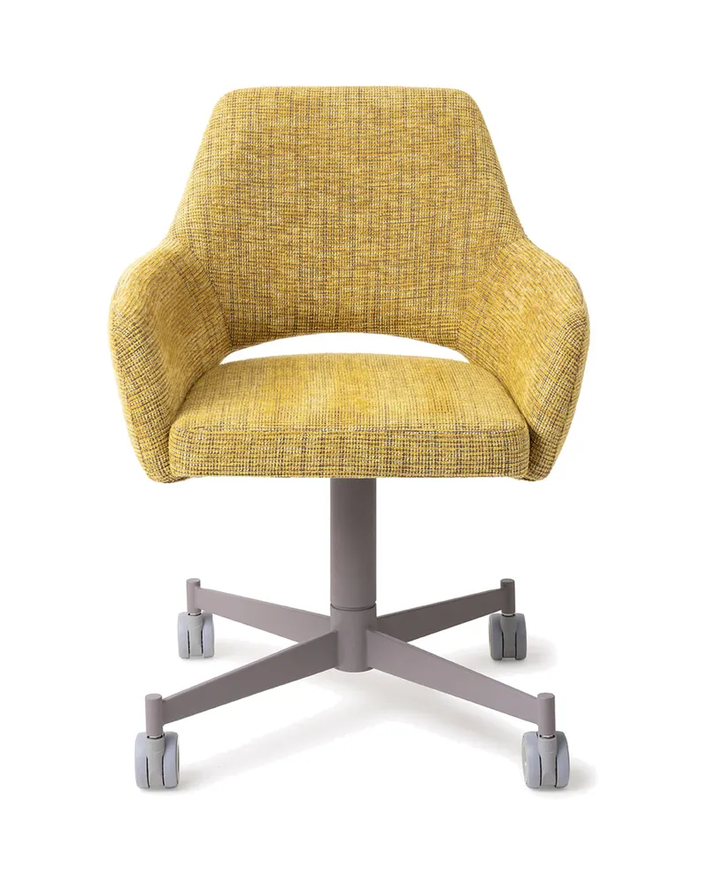 Yanai Esszimmerstuhl von Jesper Home in Lemon Lines, Caster, Grau, Ansicht 1