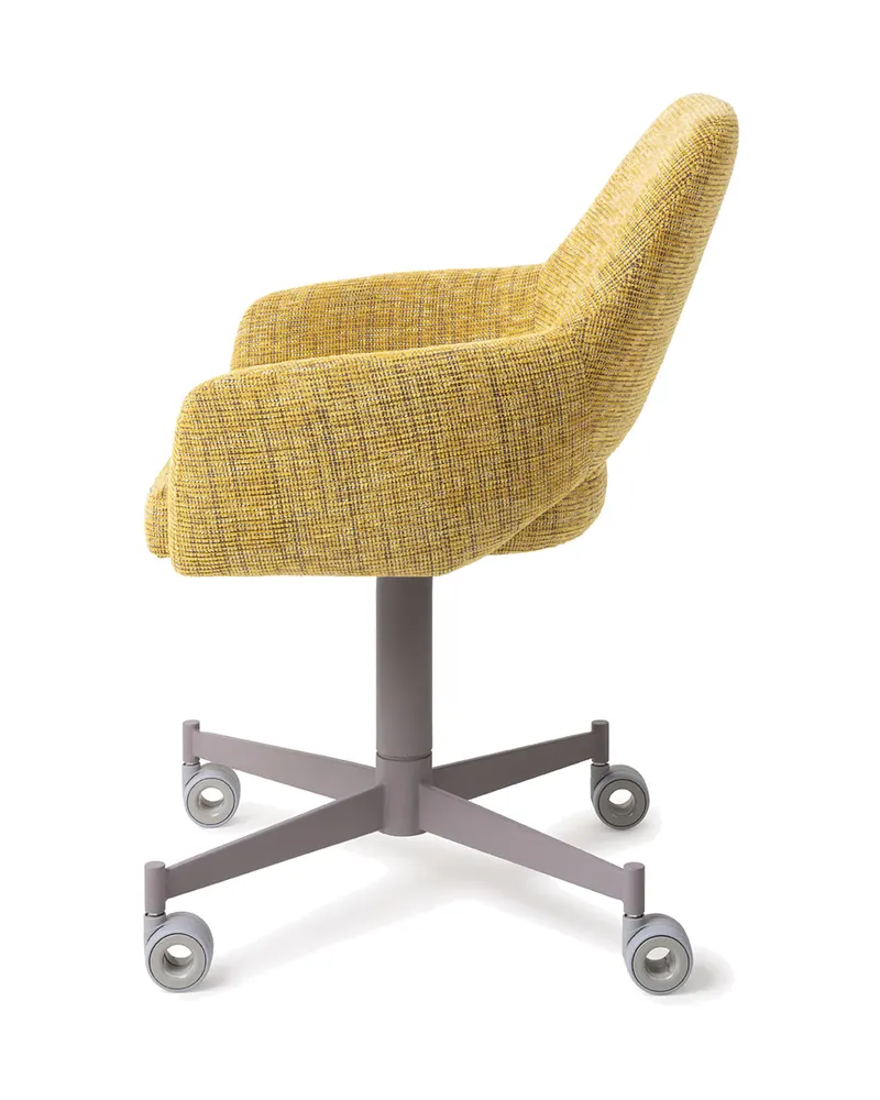 Yanai Esszimmerstuhl von Jesper Home in Lemon Lines, Caster, Grau, Ansicht 2