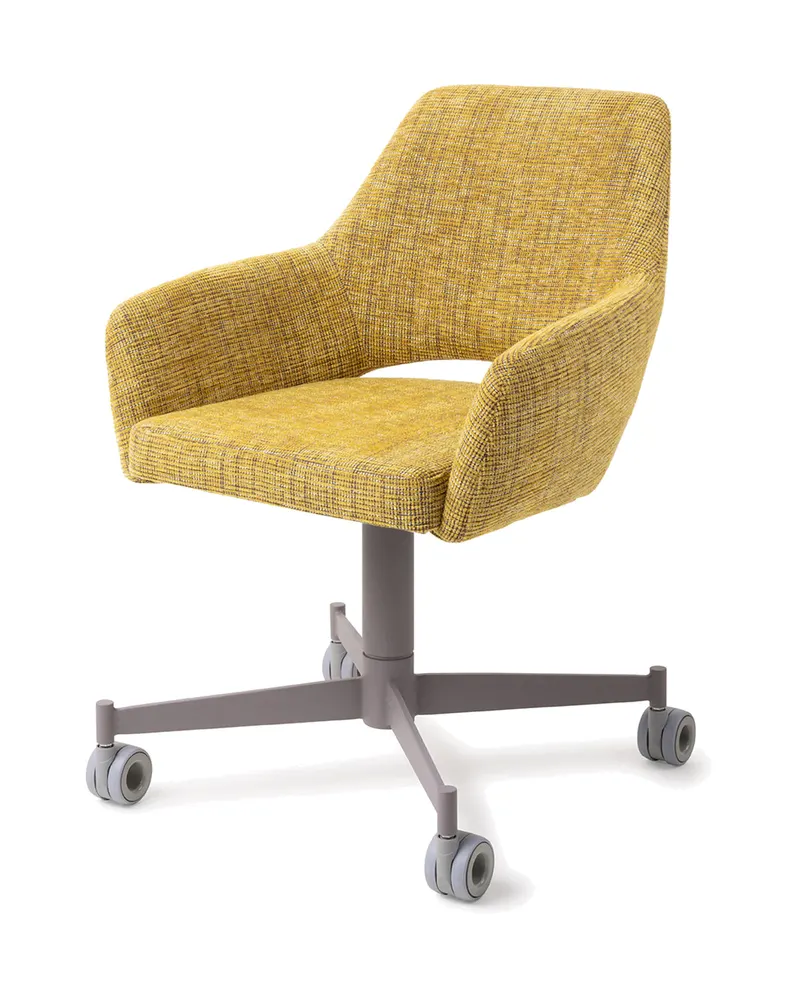 Yanai Esszimmerstuhl von Jesper Home in Lemon Lines, Caster, Grau, Ansicht 3