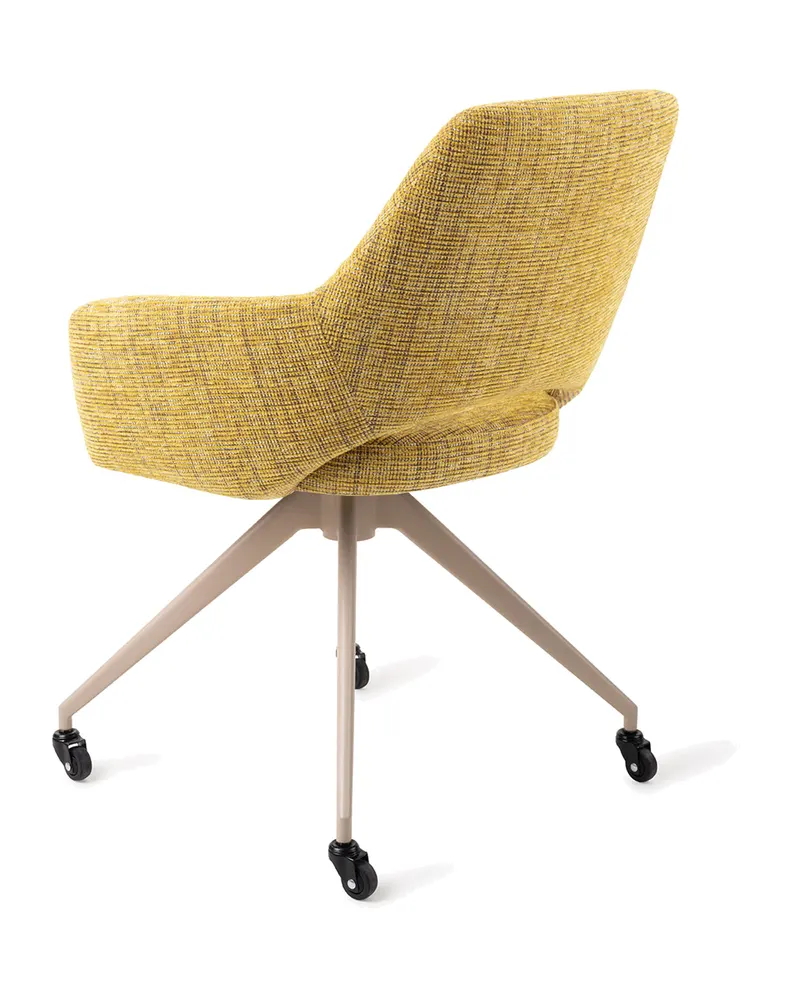 Yanai Esszimmerstuhl von Jesper Home in Lemon Lines, Glide, Beige, Ansicht 4